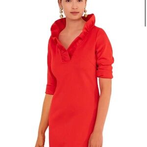 Gretchen Scott Ruffle Neck Dress